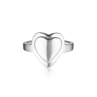 Inner Heart Signet Ring Sterling Silver