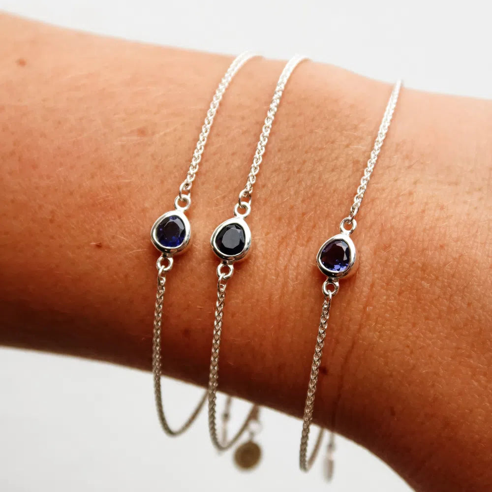 Iolite Tri-Cut Gemstone Bracelet - Limited Edition