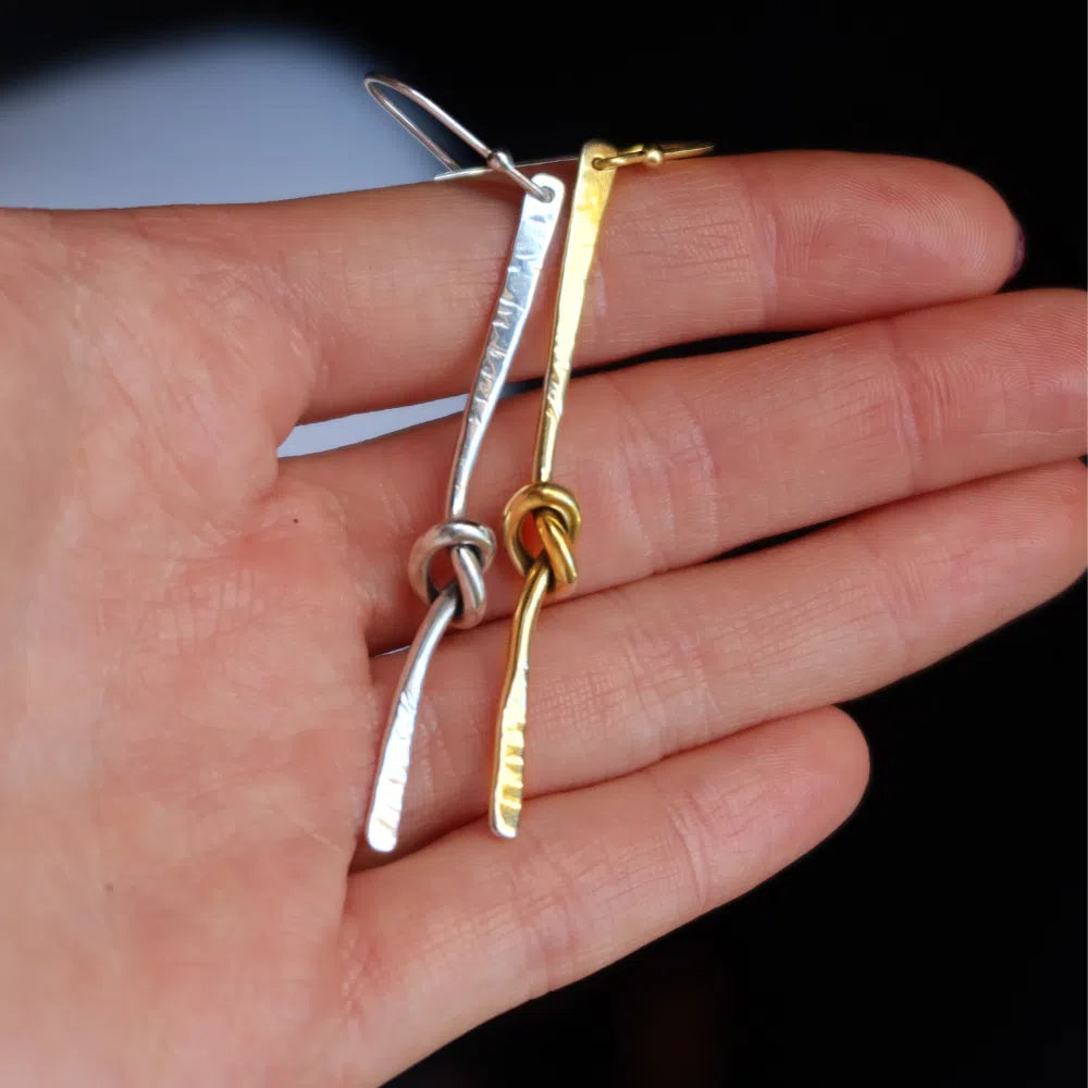 KNOT Your Average Earrings - Solid Sterling Silver or Gold