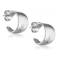 Lava Stud Hoop Earrings with extra wide butterfly clasp - Sterling Silver | UbyKate