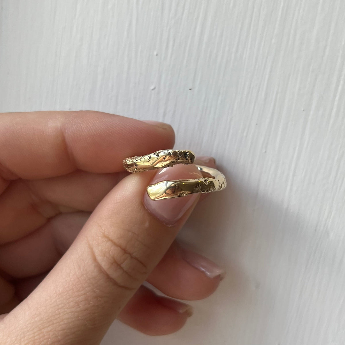 ONE OFF | Yellow Gold Sandcast Living Vine Ring - Size Q