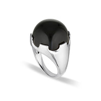 Orb Gemstone Ring - Black Agate