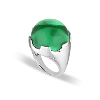 Orb Gemstone Ring - Emerald Green Eco-Stone