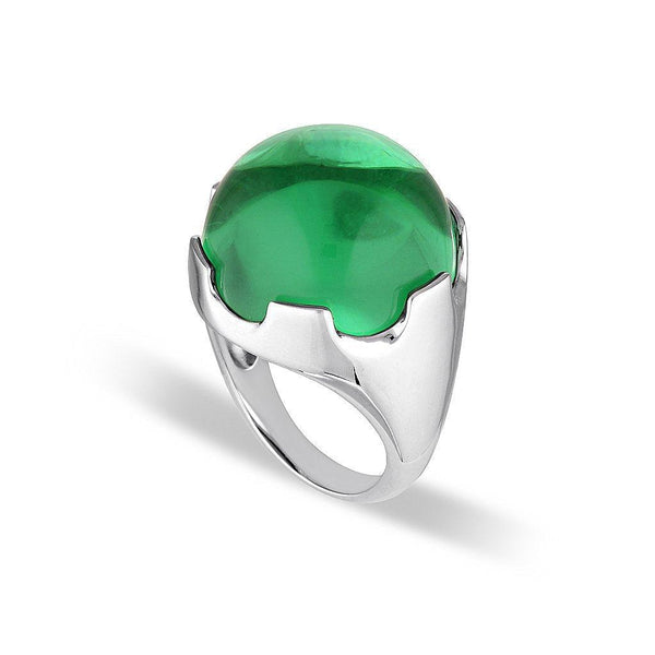 Orb Gemstone Ring - Emerald Green Eco-Stone