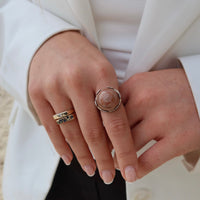 Orb Gemstone Ring - Golden Sunstone