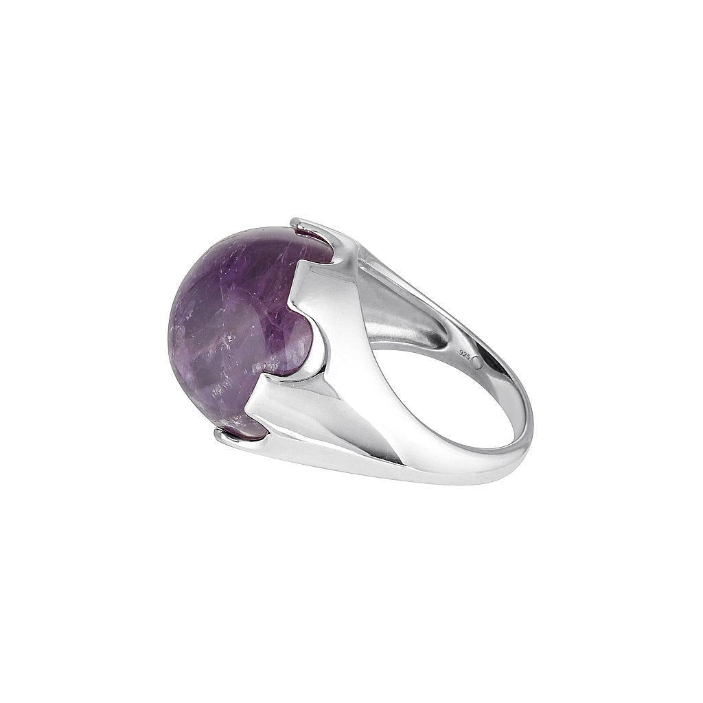 Orb Gemstone Ring - Purple Amethyst