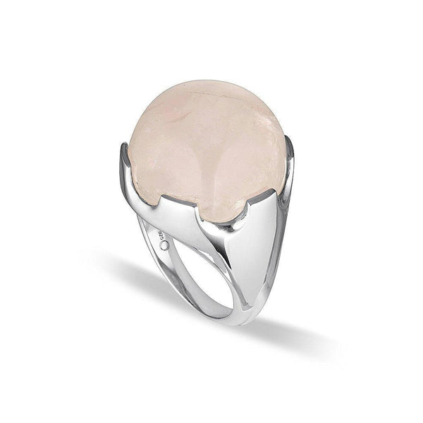 Orb Gemstone Ring - Rose Quartz