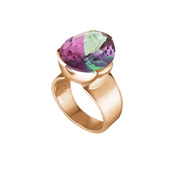 Original Tri-Cut Gemstone Ring - Rose Gold / Watermelon Corundum