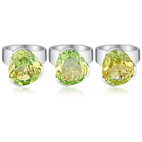 Original Tri-Cut Gemstone Ring - Sterling Silver / Lemon Lime *Limited Edition*