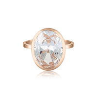 Rose Gold Celebration Stacker Ring - Large Oval