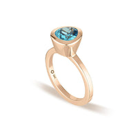 Rose Gold Celebration Stacker Ring - Small Tri-Cut