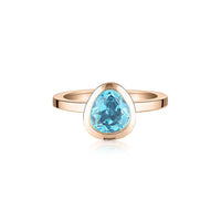 Rose Gold Celebration Stacker Ring - Small Tri-Cut