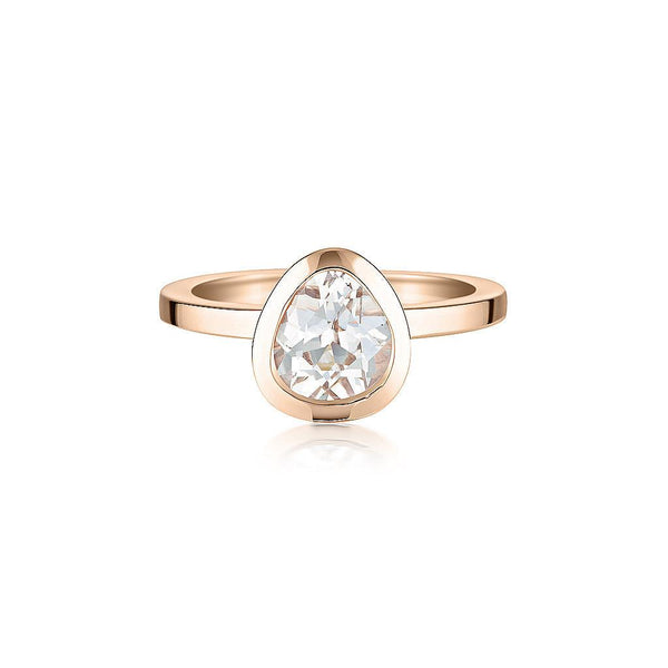 Rose Gold Celebration Stacker Ring - Small Tri-Cut