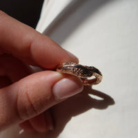 SAMPLE | Rose Gold Sandcast Living Ring - Size O