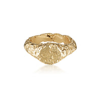 SAMPLE | Yellow Gold Sandcast Petite Signet Ring