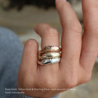 Sterling Silver Sandcast Living Ring | Made To Order