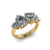 THE ROW- Tri Cut Diamond Ring- Four carats- Yellow Gold