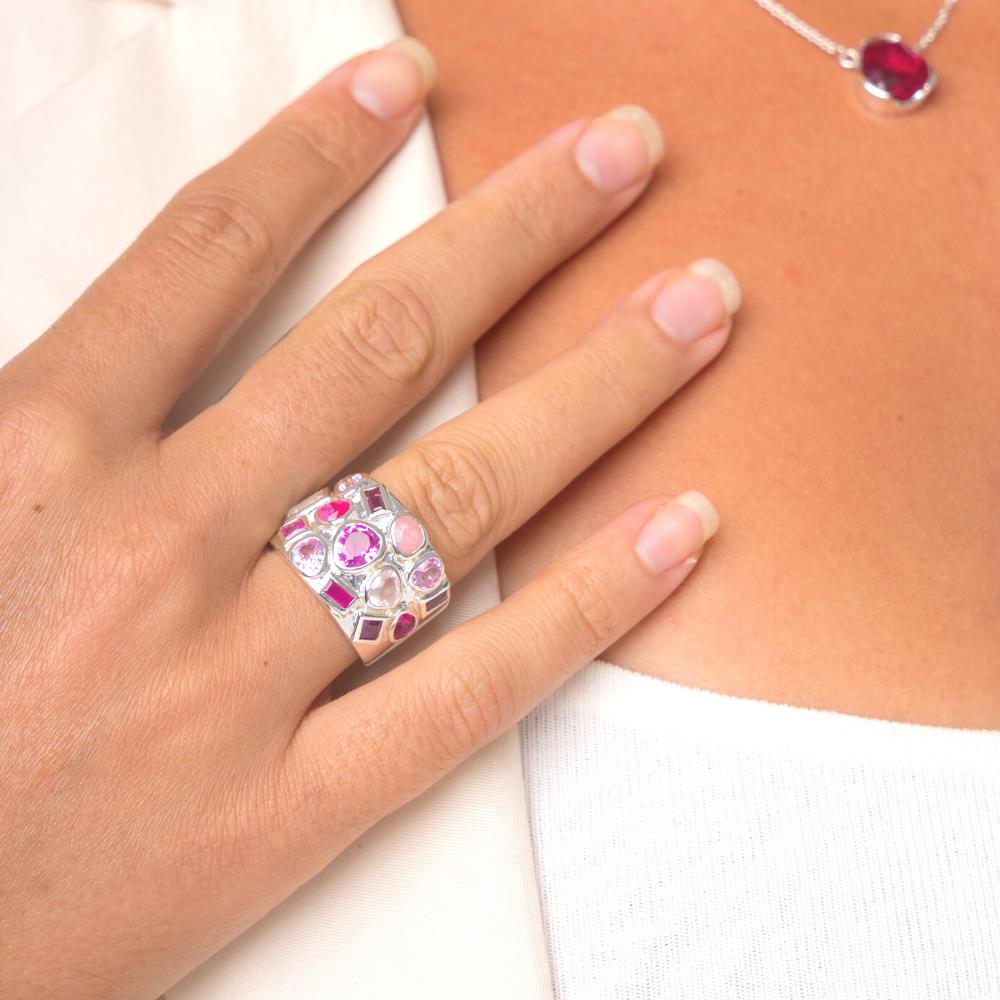 The Celebration Gemstone Ring - Pinks