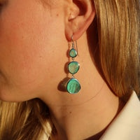 "To the Power of Three" - Gemstone Earrings - Paraiba Nano Quartz