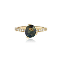 U Promise - Engagement Ring - Yellow Gold with Sapphire and Diamonds