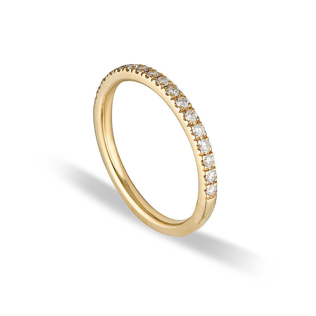 U Promise - Engagement Ring - Yellow Gold with Sapphire and Diamonds