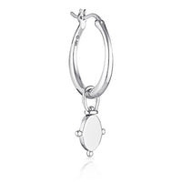 U-Swivel Silver - Oval Shield on a 50cm necklace chain