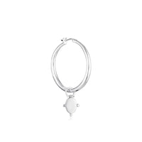 U-Swivel Silver - Oval Shield on a 50cm necklace chain