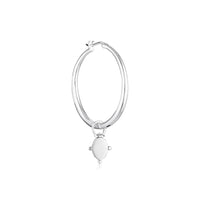 U-Swivel Silver - Oval Shield on a 50cm necklace chain