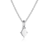 U-Swivel Silver - Oval Shield on a 50cm necklace chain