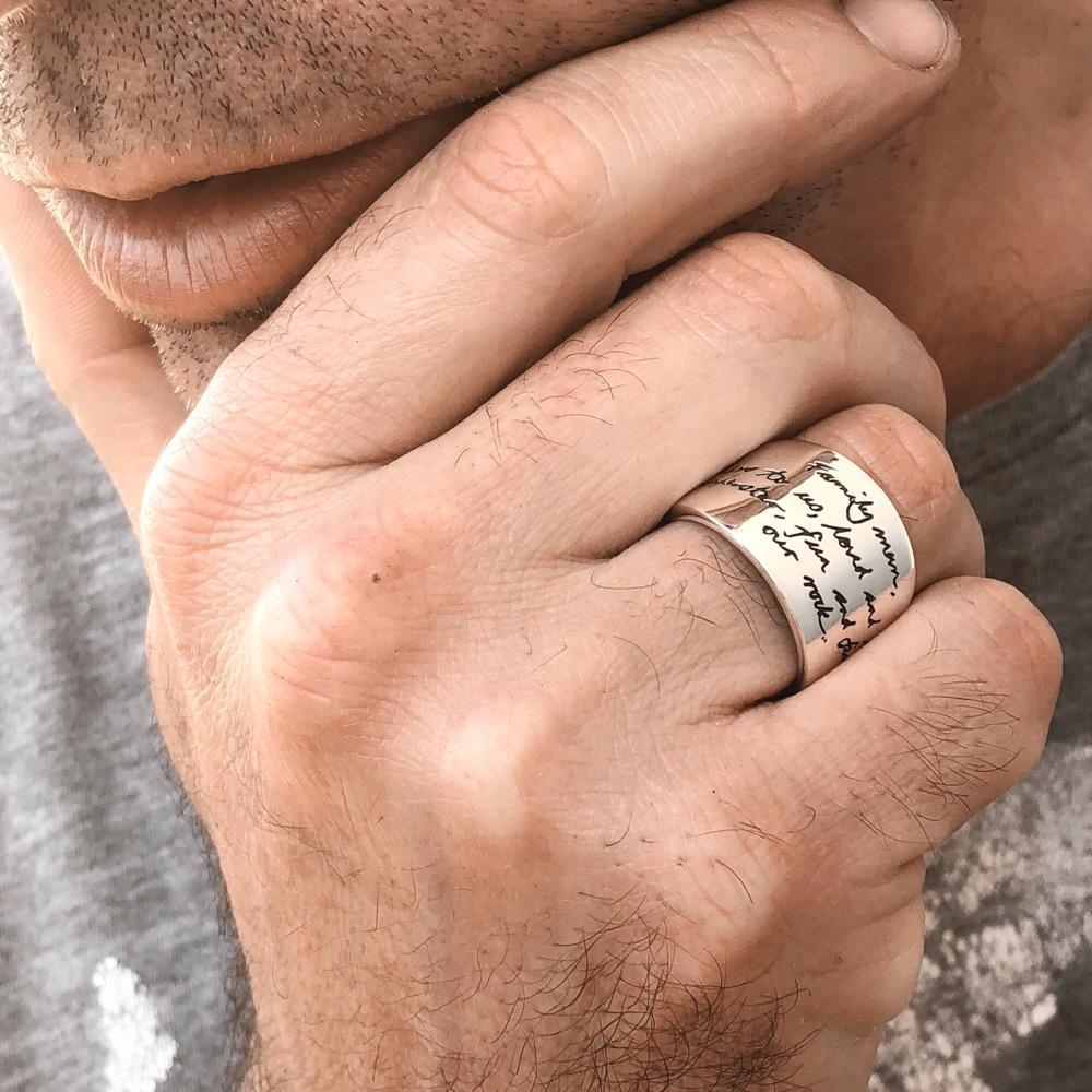 Uber Arc Sterling Silver Ring - For Him