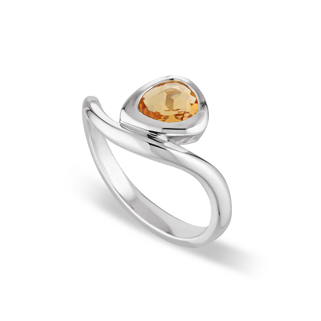 Waves Of Life Stackable Gemstone Rings | Various Gemstones - Citrine