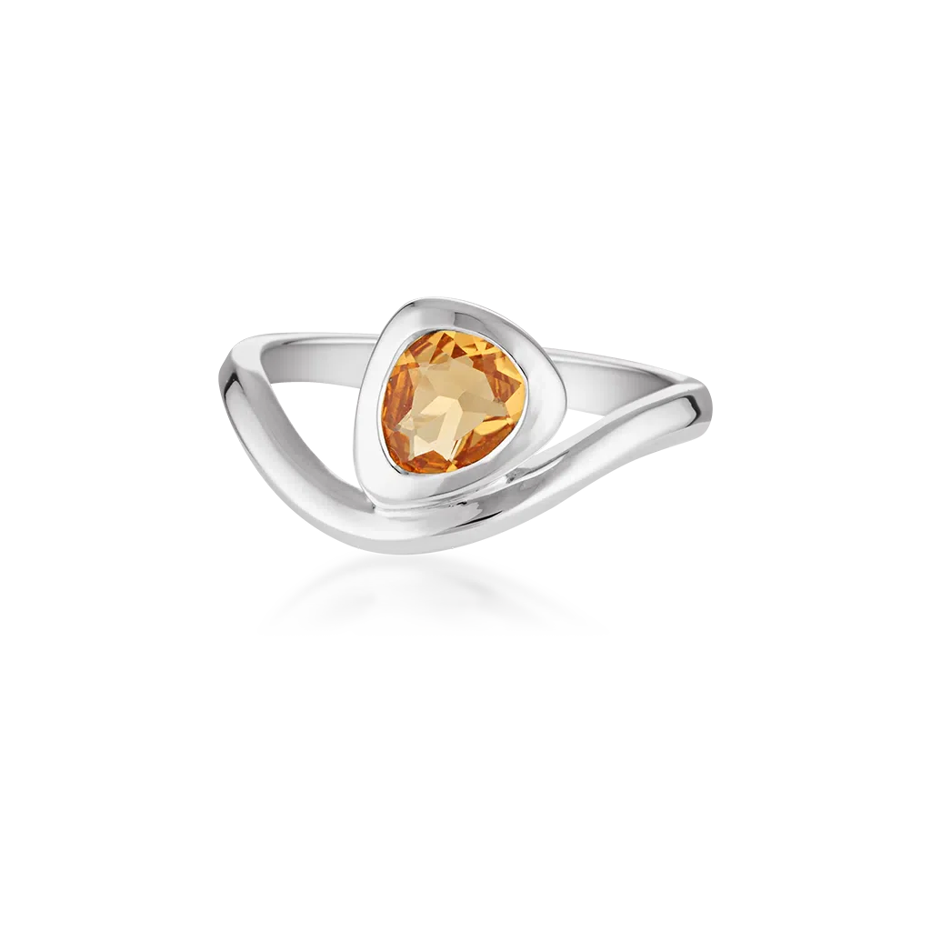 Waves Of Life Stackable Gemstone Rings | Various Gemstones - Citrine