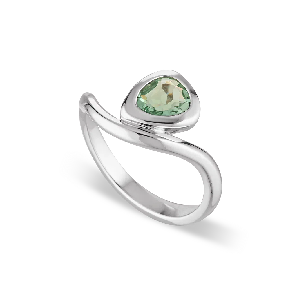 Waves Of Life Stackable Gemstone Rings | Various Gemstones - Green Amethyst