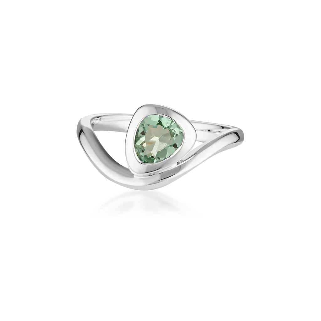 Waves Of Life Stackable Gemstone Rings | Various Gemstones - Green Amethyst