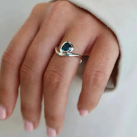 Waves Of Life Stackable Gemstone Rings | Various Gemstones - London Blue Topaz