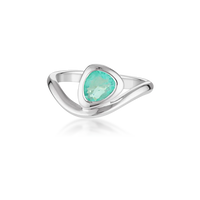 Waves Of Life Stackable Gemstone Rings | Various Gemstones - Paraiba Tourmaline - Nano Fused Quartz