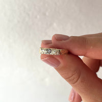 Yellow Gold Diamond Sandcast Gen U Ring | One-Off size M