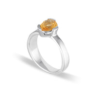 Gempower Tri-Cut Stacker Ring - Sterling Silver / Citrine