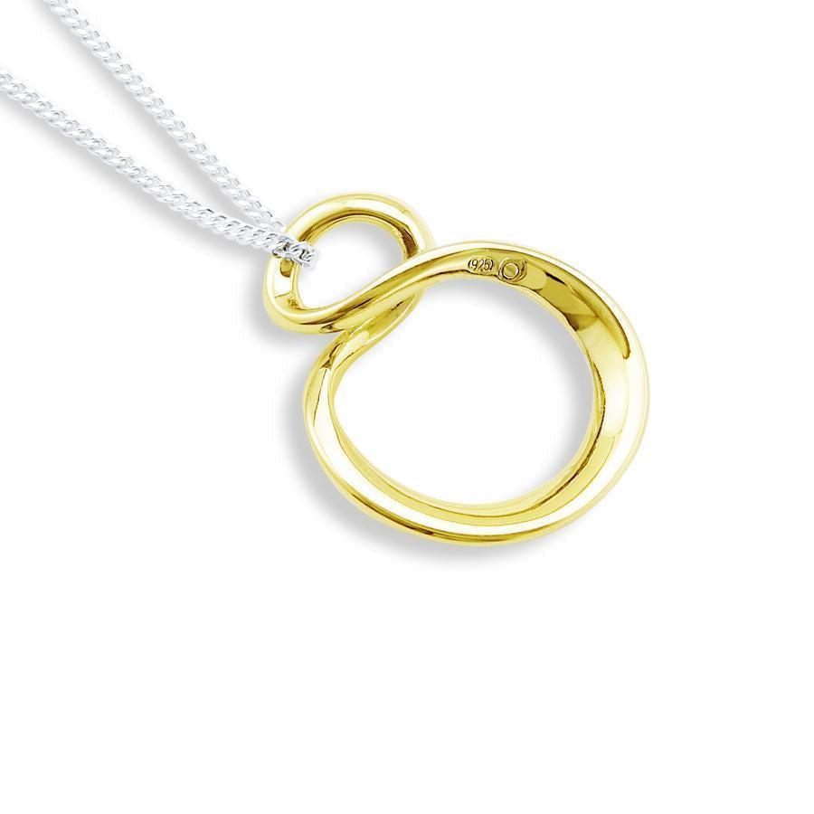 Infinity pendant - Large Gold