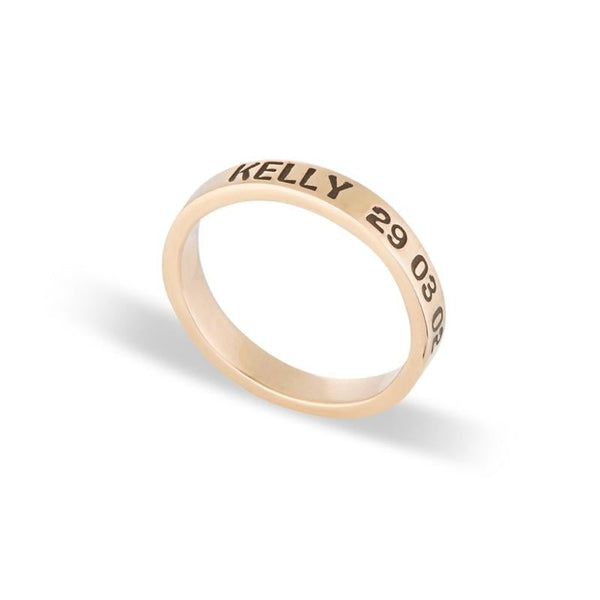 Narrow Love Band Ring - Rose Gold