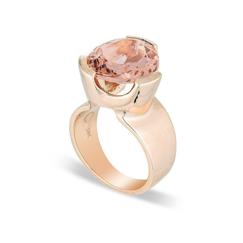 Original Tri-Cut Gemstone Ring - Rose Gold / Blush Quartz