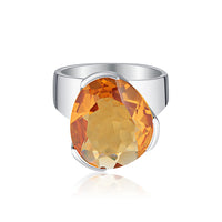 Original Tri-Cut Gemstone Ring - Sterling Silver / Citrine