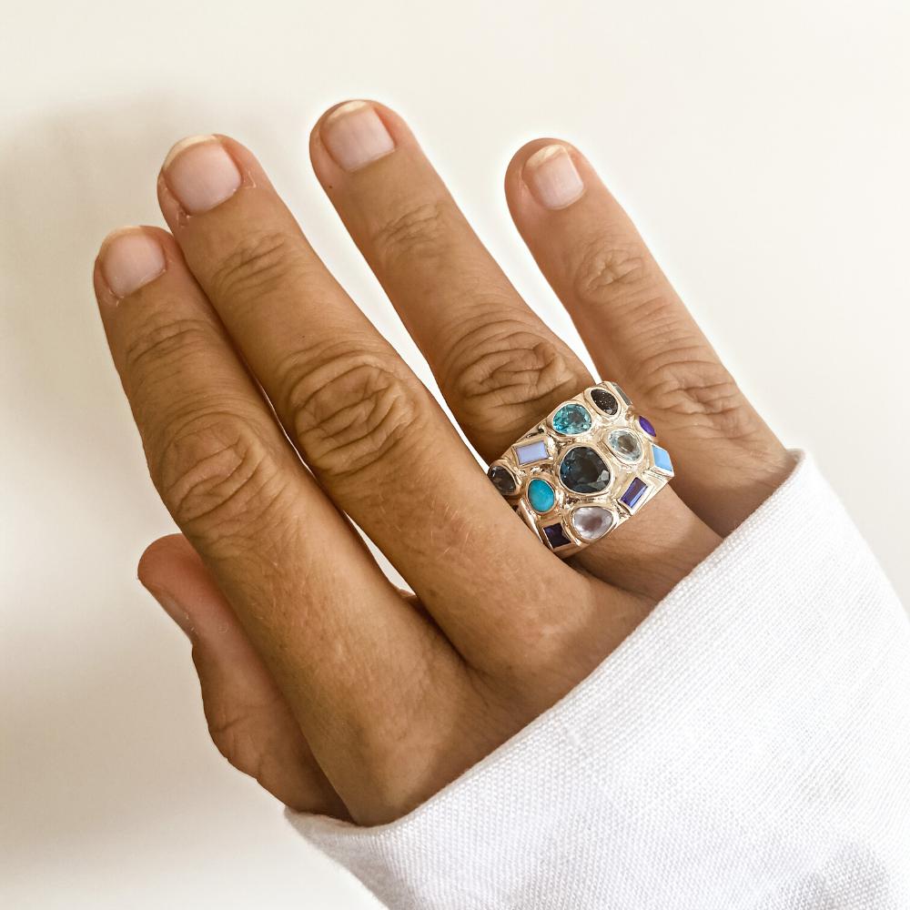 The Celebration Gemstone Ring - Blues