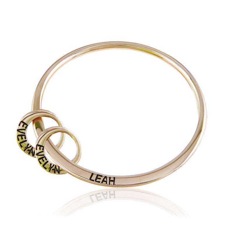 The Friendship Bangle Gold With Two Gold Discs