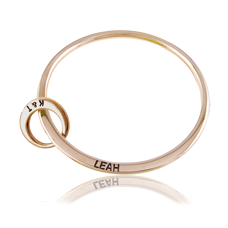 The Friendship Bangle Gold With Gold Disc